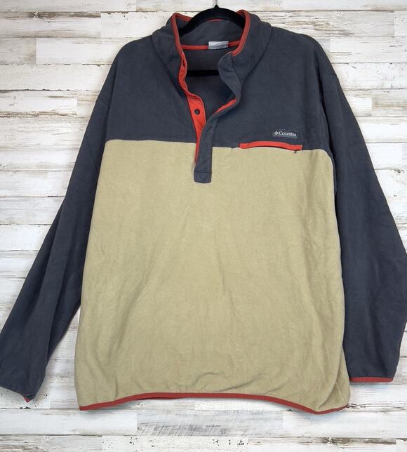 Columbia Other - Columbia Sweater Mens XXL Colorblock Snap Fleece Pullover 90s Vtg Gorpcore